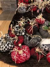 Load image into Gallery viewer, Custom Designer Handmade Handcrafted plush/foam fabric pumpkins