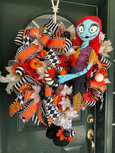 Load image into Gallery viewer, Nightmare Before Christmas Halloween Wreath - Sally