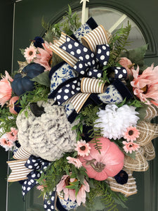 XL floral Fall Wreath