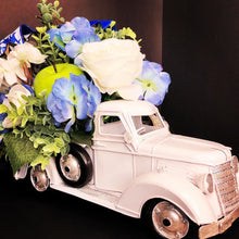 Load image into Gallery viewer, Custom Designer Handmade White classic truck Centerpiece